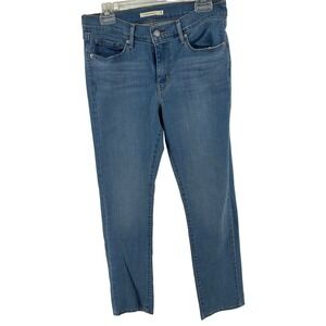 Levi Strauss & Co Classic Straight Leg‎ Jeans Women's 8 Blue Medium Wash Stretch